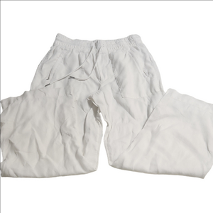 Athleta White Linen Jogger Pants, Size 2